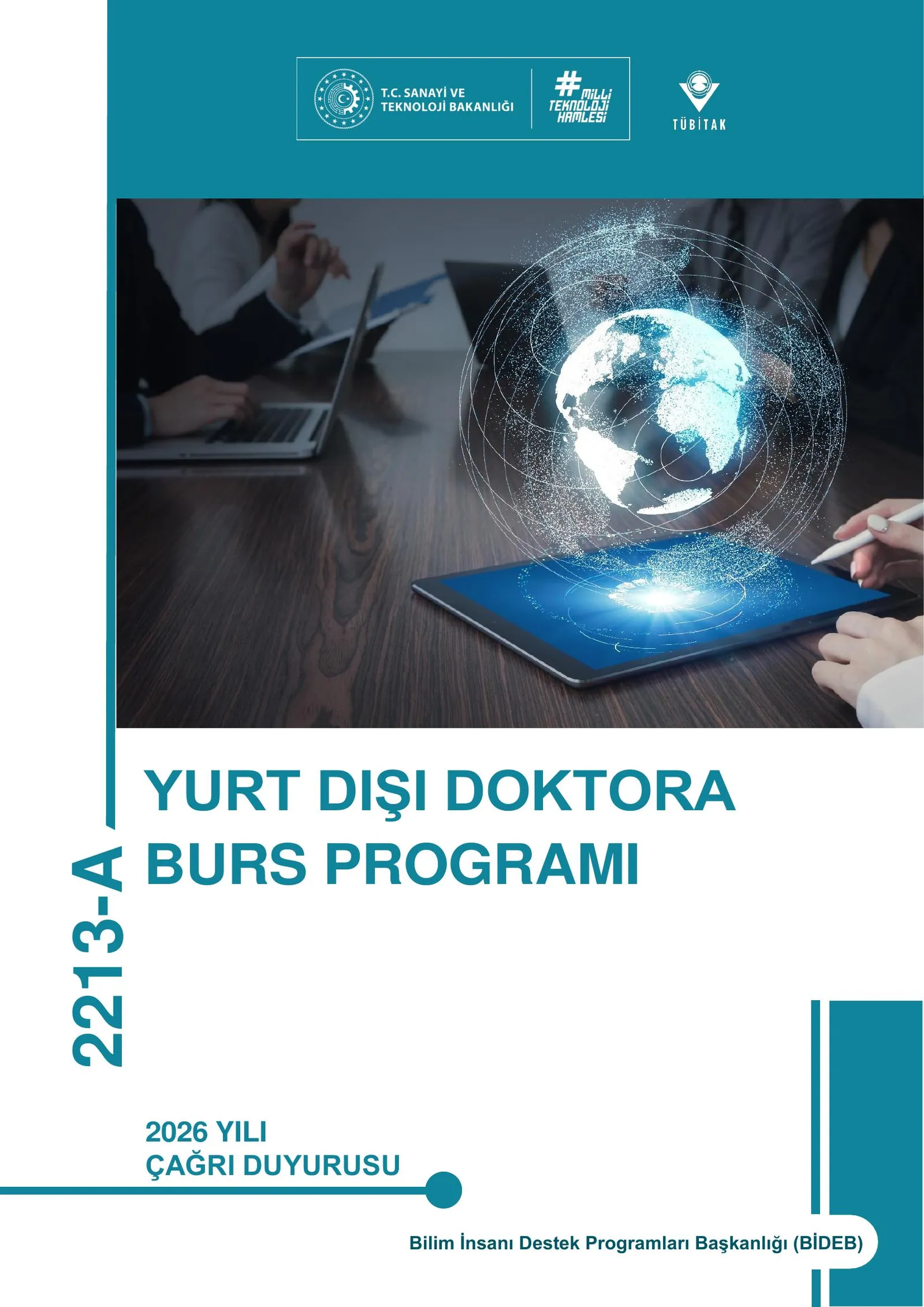 TÜBİTAK resmî duyuru görseli: 2213-A Yurt Dışı Doktora Burs Programı